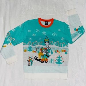 Elf Funny Christmas Sweater Elf Graphic Unisex Size Medium NWT!